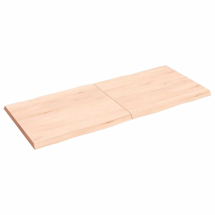 Blat masă 140x60x(2-4) cm lemn stejar netratat contur organic WALTI
