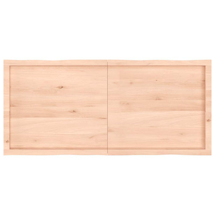 Blat masă 140x60x(2-4) cm lemn stejar netratat contur organic WALTI
