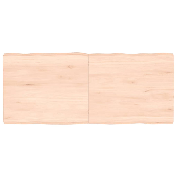 Blat masă 140x60x(2-6) cm lemn stejar netratat contur organic WALTI