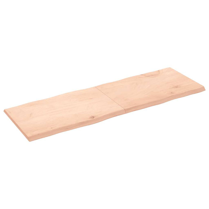 Blat masă 180x60x(2-4) cm lemn stejar netratat contur organic WALTI