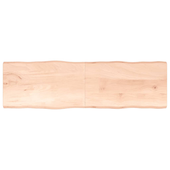 Blat masă 200x60x(2-4) cm lemn stejar netratat contur organic WALTI