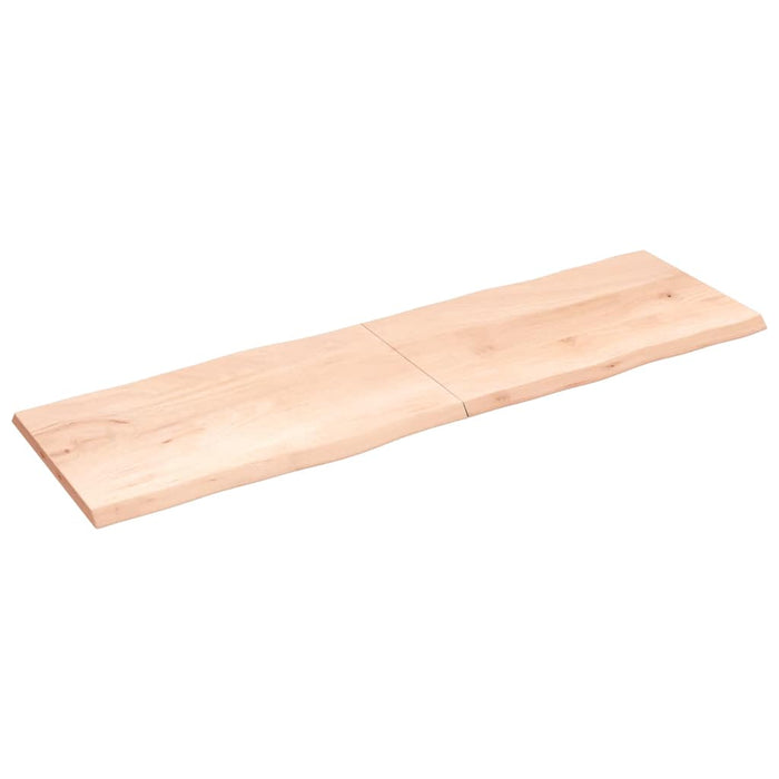 Blat masă 200x60x(2-4) cm lemn stejar netratat contur organic WALTI