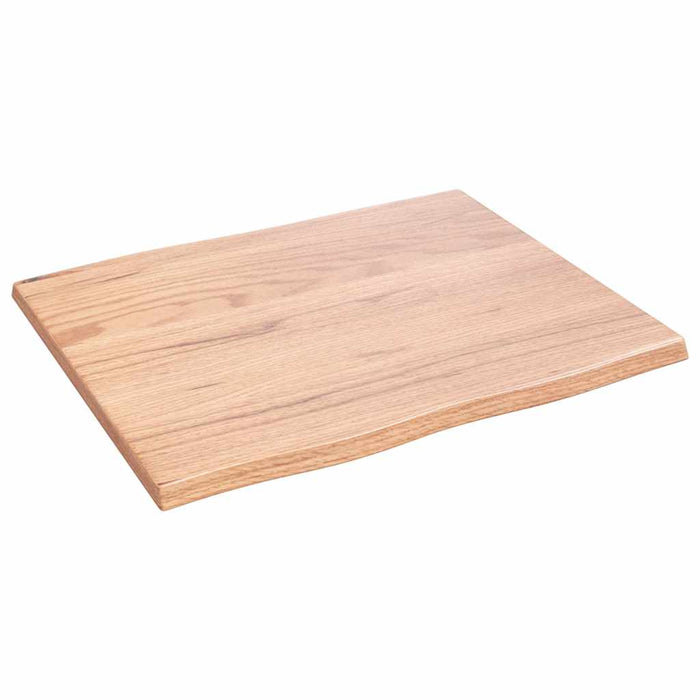 Blat masă, 60x50x2 cm, maro, lemn stejar tratat contur organic WALTI