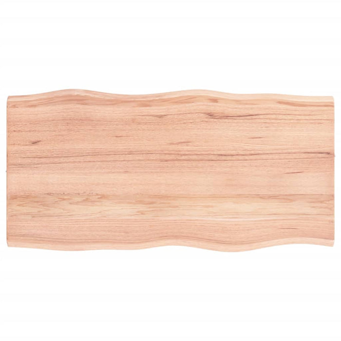 Blat masă, 80x40x2 cm, maro, lemn stejar tratat contur organic WALTI