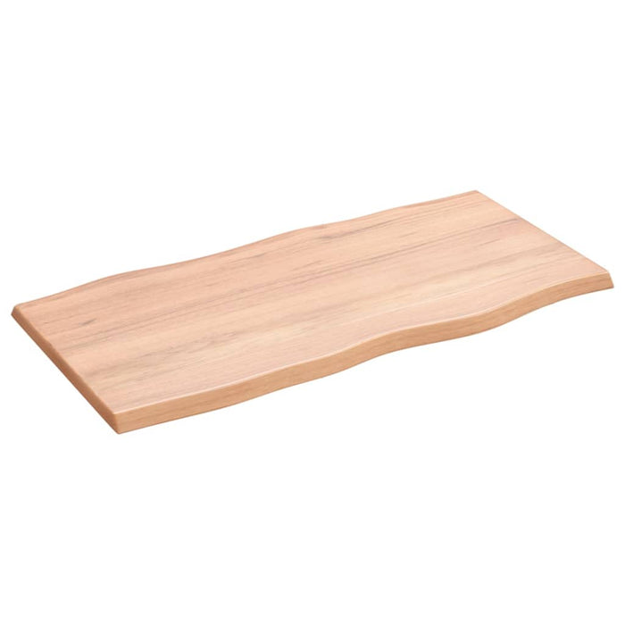 Blat masă, 80x40x2 cm, maro, lemn stejar tratat contur organic WALTI