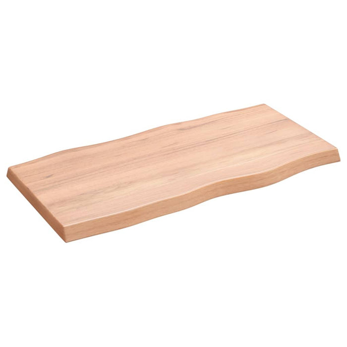 Blat masă, 80x40x(2-4) cm, maro, lemn tratat contur organic WALTI