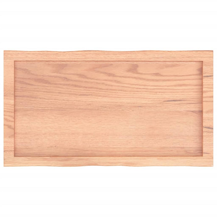 Blat masă, 80x40x(2-4) cm, maro, lemn tratat contur organic WALTI