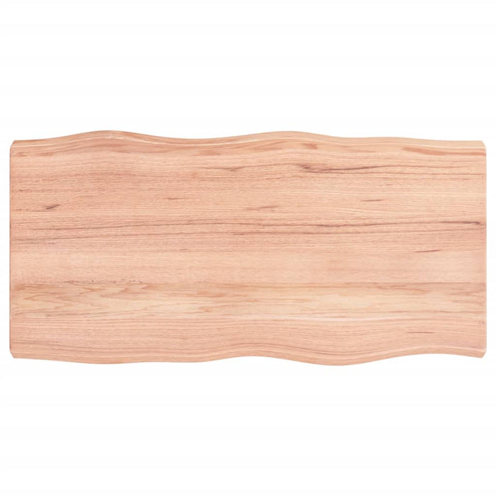 Blat masă, 80x40x(2-6) cm, maro, lemn tratat contur organic WALTI
