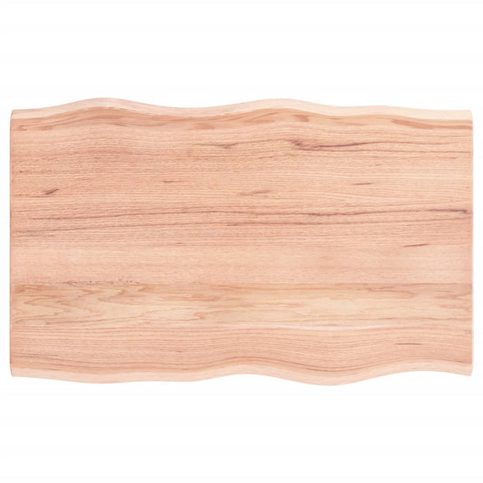 Blat masă, 80x50x2 cm, maro, lemn stejar tratat contur organic - WALTI WALTI