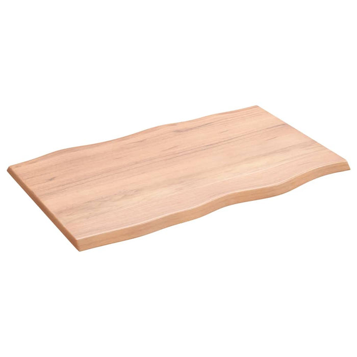 Blat masă, 80x50x2 cm, maro, lemn stejar tratat contur organic - WALTI WALTI