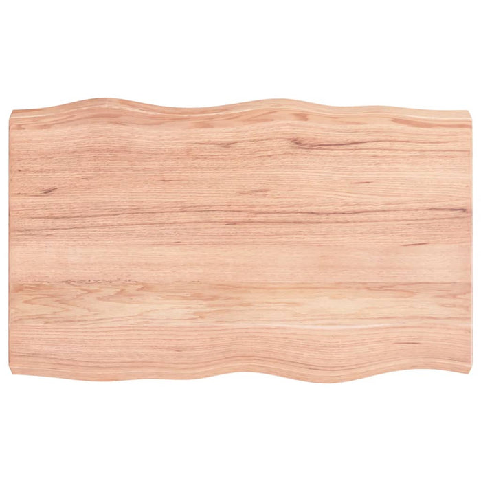 Blat masă, 80x50x(2-6) cm, maro, lemn tratat contur organic WALTI
