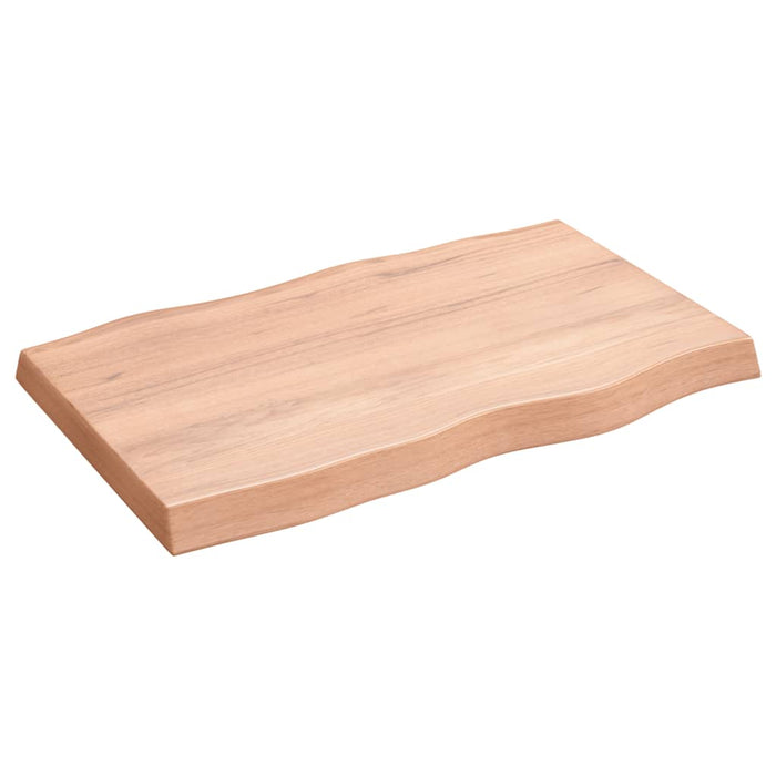 Blat masă, 80x50x(2-6) cm, maro, lemn tratat contur organic WALTI