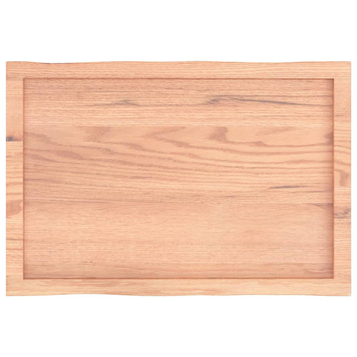 Blat masă, 80x50x(2-6) cm, maro, lemn tratat contur organic WALTI