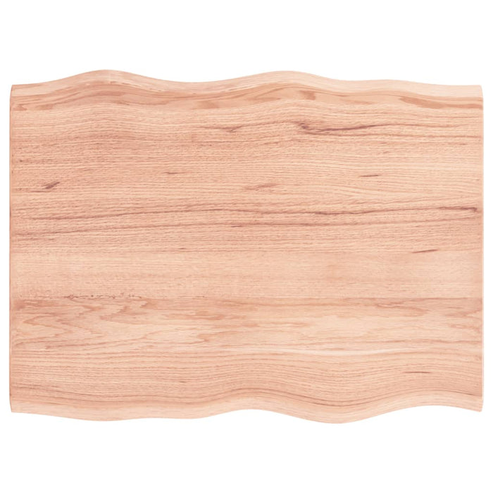 Blat masă, 80x60x2 cm, maro, lemn stejar tratat contur organic WALTI
