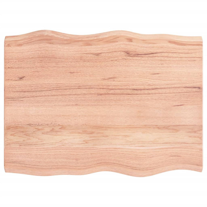 Blat masă, 80x60x(2-4) cm, maro, lemn tratat contur organic WALTI
