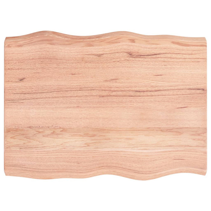 Blat masă, 80x60x(2-6) cm, maro, lemn tratat contur organic WALTI