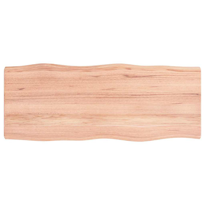 Blat masă, 100x40x(2-4) cm, maro, lemn tratat contur organic WALTI