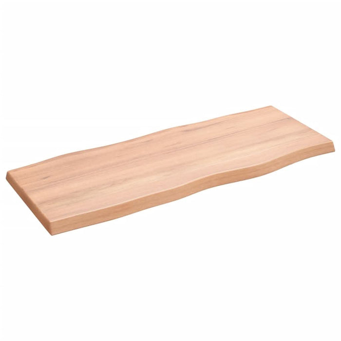 Blat masă, 100x40x(2-4) cm, maro, lemn tratat contur organic WALTI
