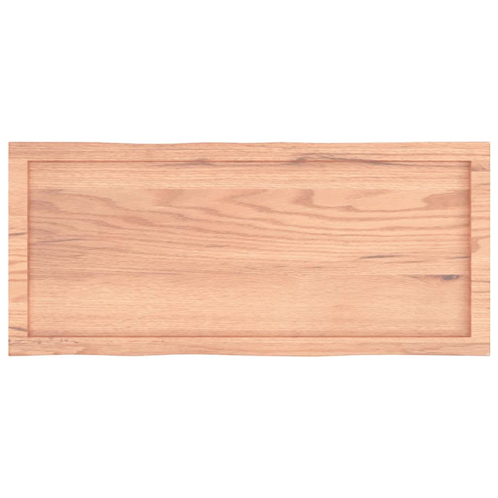 Blat masă, 100x40x(2-4) cm, maro, lemn tratat contur organic WALTI
