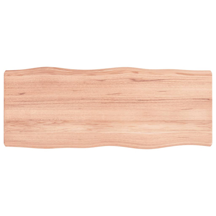 Blat masă, 100x40x(2-6) cm, maro, lemn tratat contur organic WALTI