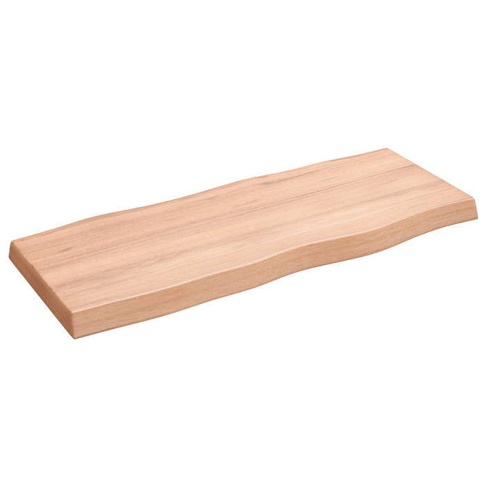 Blat masă, 100x40x(2-6) cm, maro, lemn tratat contur organic WALTI