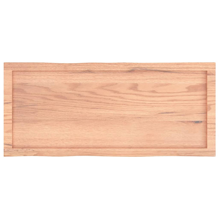 Blat masă, 100x40x(2-6) cm, maro, lemn tratat contur organic WALTI