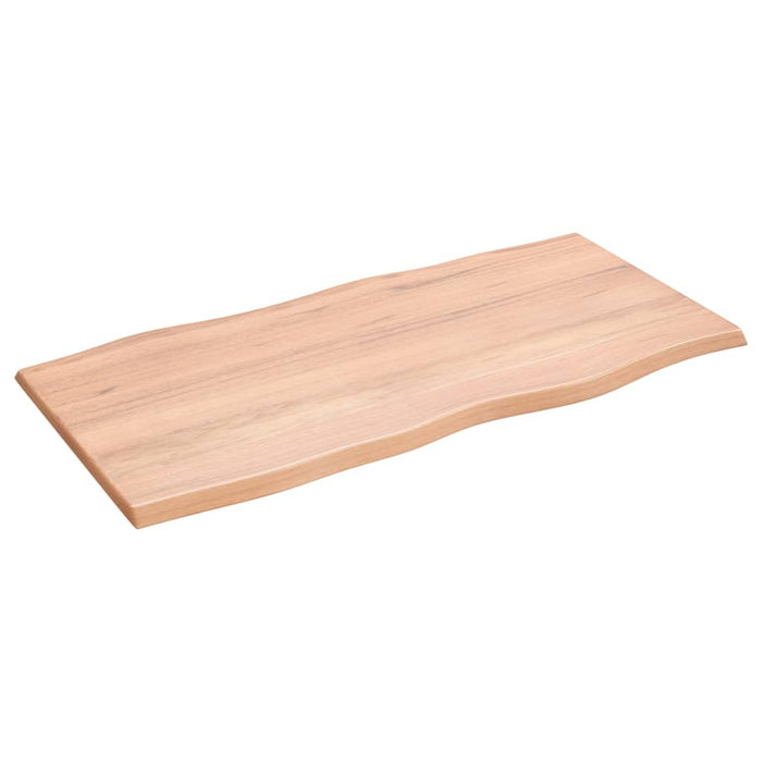 Blat masă, 100x50x2 cm, maro, lemn stejar tratat contur organic - WALTI WALTI