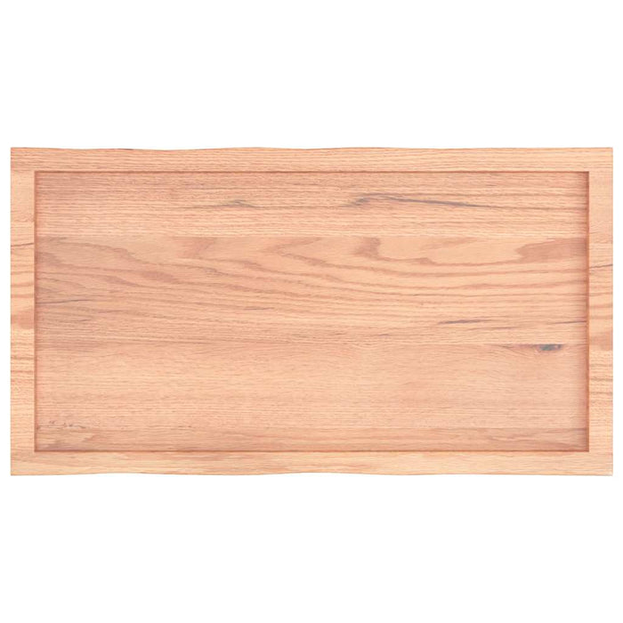 Blat masă, 100x50x(2-6) cm, maro, lemn tratat contur organic WALTI