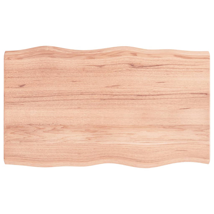 Blat masă, 100x60x(2-4) cm, maro, lemn tratat contur organic WALTI