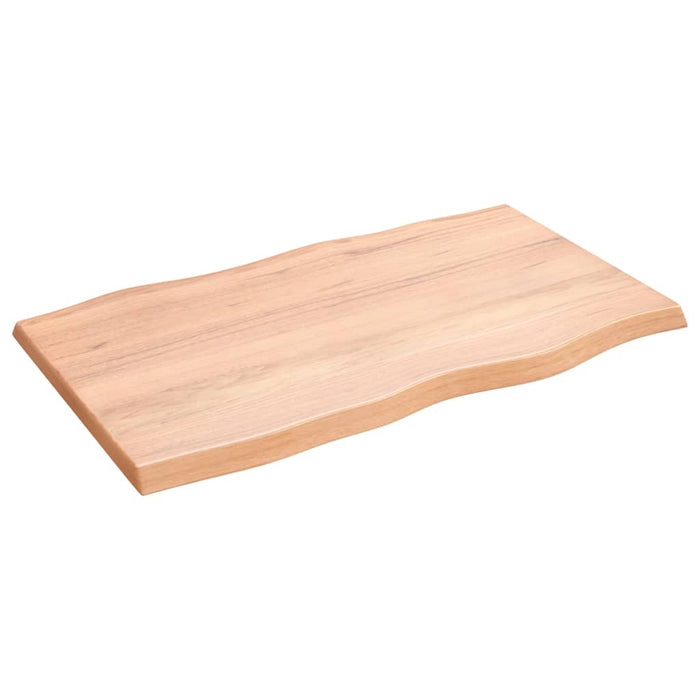 Blat masă, 100x60x(2-4) cm, maro, lemn tratat contur organic WALTI