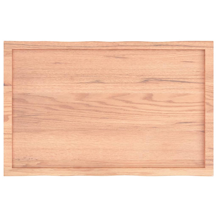 Blat masă, 100x60x(2-4) cm, maro, lemn tratat contur organic WALTI