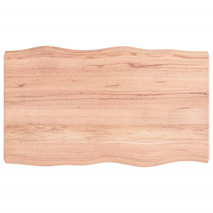 Blat masă, 100x60x(2-6) cm, maro, lemn tratat contur organic WALTI