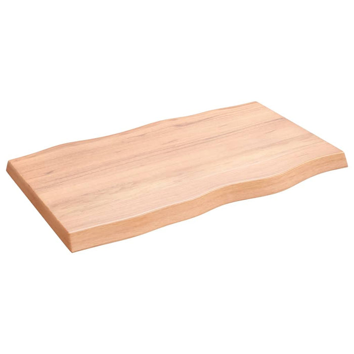 Blat masă, 100x60x(2-6) cm, maro, lemn tratat contur organic WALTI