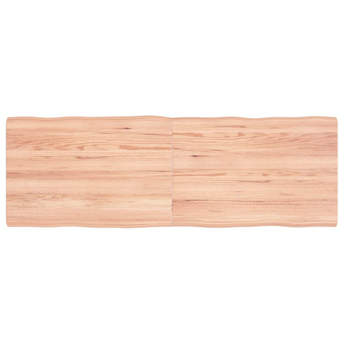 Blat masă, 120x40x(2-4) cm, maro, lemn tratat contur organic WALTI