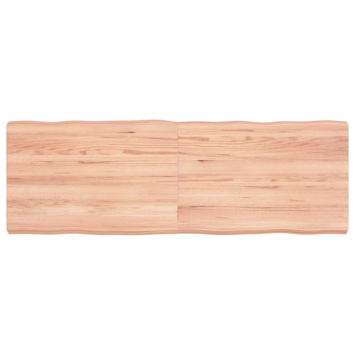 Blat masă, 120x40x(2-6) cm, maro, lemn tratat contur organic WALTI