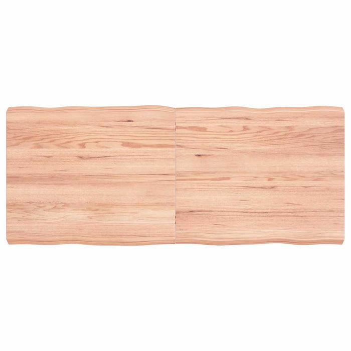 Blat masă, 120x50x(2-6) cm, maro, lemn tratat contur organic WALTI
