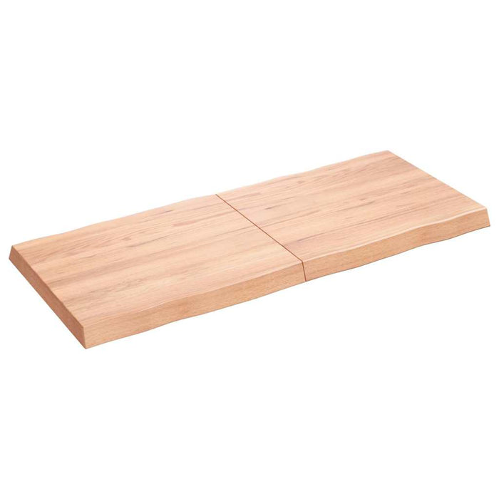 Blat masă, 120x50x(2-6) cm, maro, lemn tratat contur organic WALTI
