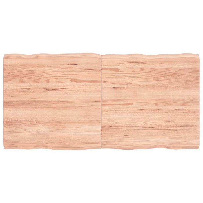 Blat masă, 120x60x(2-4) cm, maro, lemn tratat contur organic WALTI
