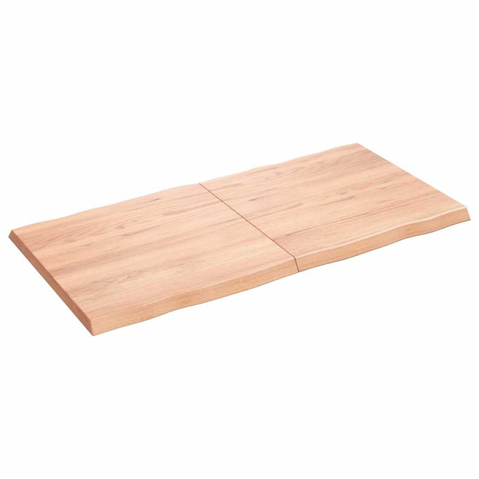 Blat masă, 120x60x(2-4) cm, maro, lemn tratat contur organic WALTI