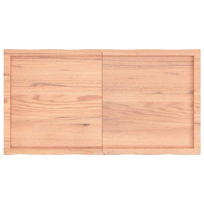 Blat masă, 120x60x(2-4) cm, maro, lemn tratat contur organic WALTI