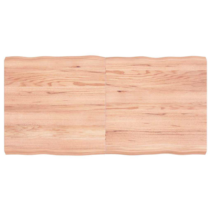 Blat masă, 120x60x(2-6) cm, maro, lemn tratat contur organic WALTI