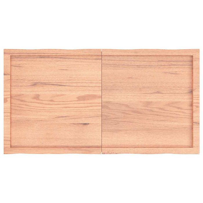 Blat masă, 120x60x(2-6) cm, maro, lemn tratat contur organic WALTI