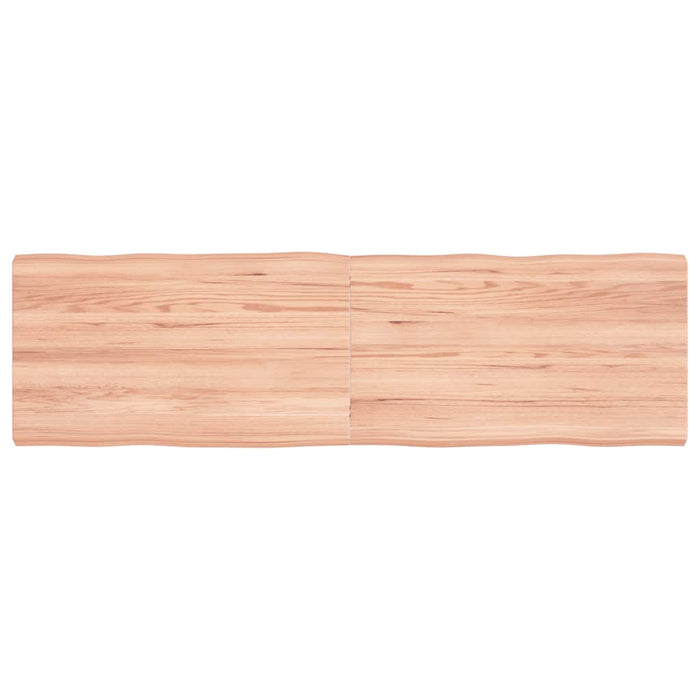 Blat masă, 140x40x(2-4) cm, maro, lemn tratat contur organic WALTI