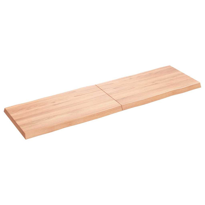 Blat masă, 140x40x(2-4) cm, maro, lemn tratat contur organic WALTI