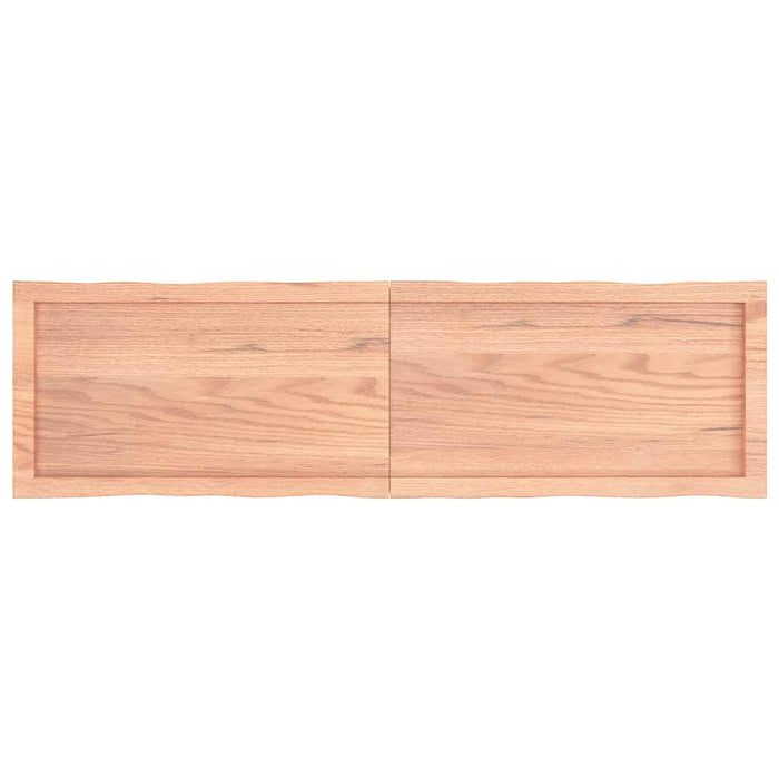 Blat masă, 140x40x(2-4) cm, maro, lemn tratat contur organic WALTI
