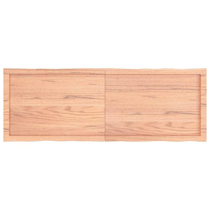 Blat masă, 140x50x(2-4) cm, maro, lemn tratat contur organic WALTI