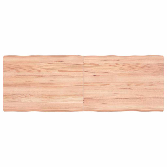 Blat masă, 140x50x(2-6) cm, maro, lemn tratat contur organic WALTI