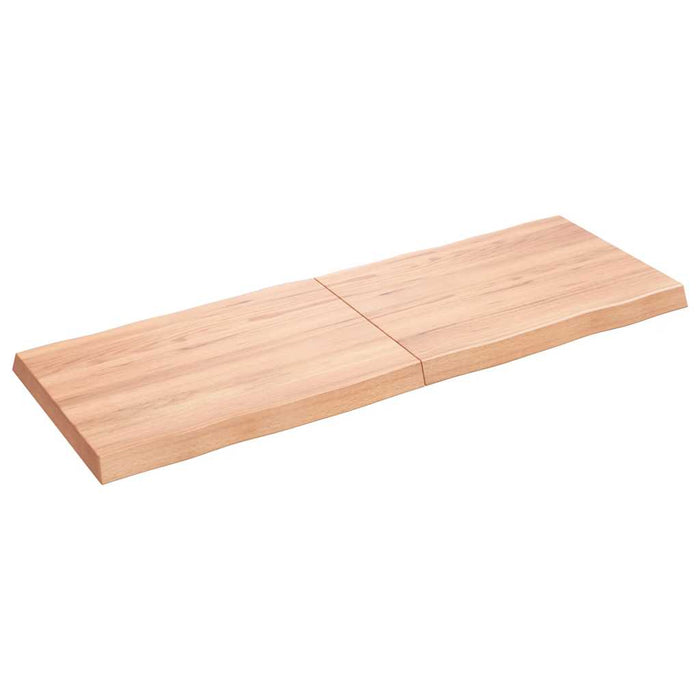 Blat masă, 140x50x(2-6) cm, maro, lemn tratat contur organic WALTI