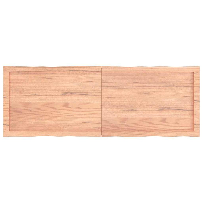 Blat masă, 140x50x(2-6) cm, maro, lemn tratat contur organic WALTI