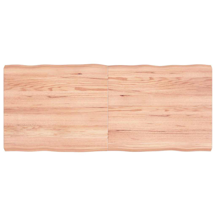 Blat masă, 140x60x(2-6) cm, maro, lemn tratat contur organic WALTI